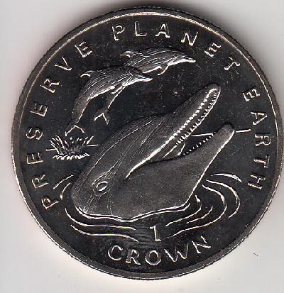 Beschrijving: 1 Crown  STRIPED DOLPHINS